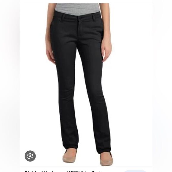 Dickies KP7718 Juniors' Stretch Classic Straight Leg Pant black size 11 - Picture 1 of 5